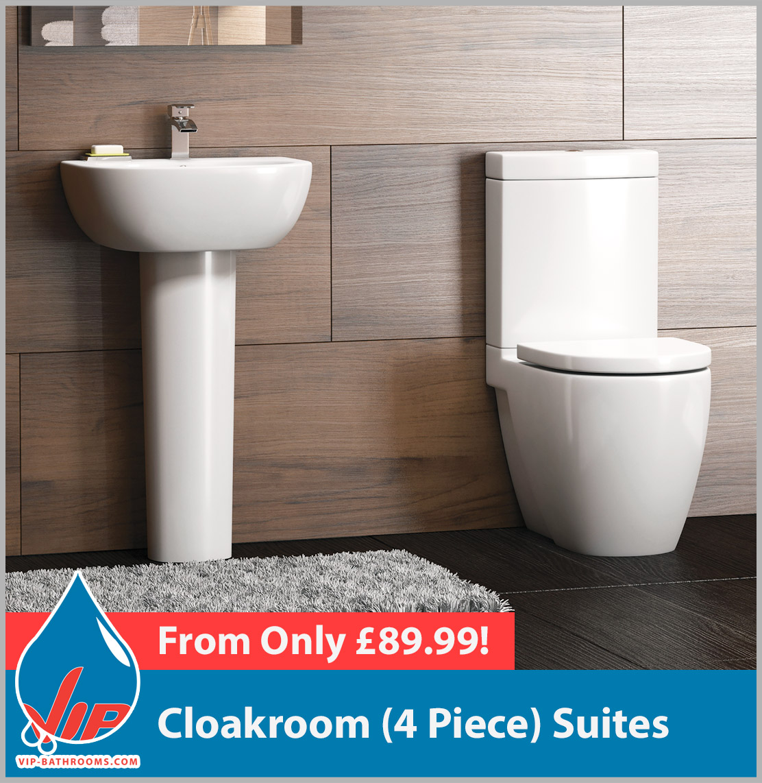 Click here to view our range of superb Four Piece Toilet & Basin Cloakroom Suites