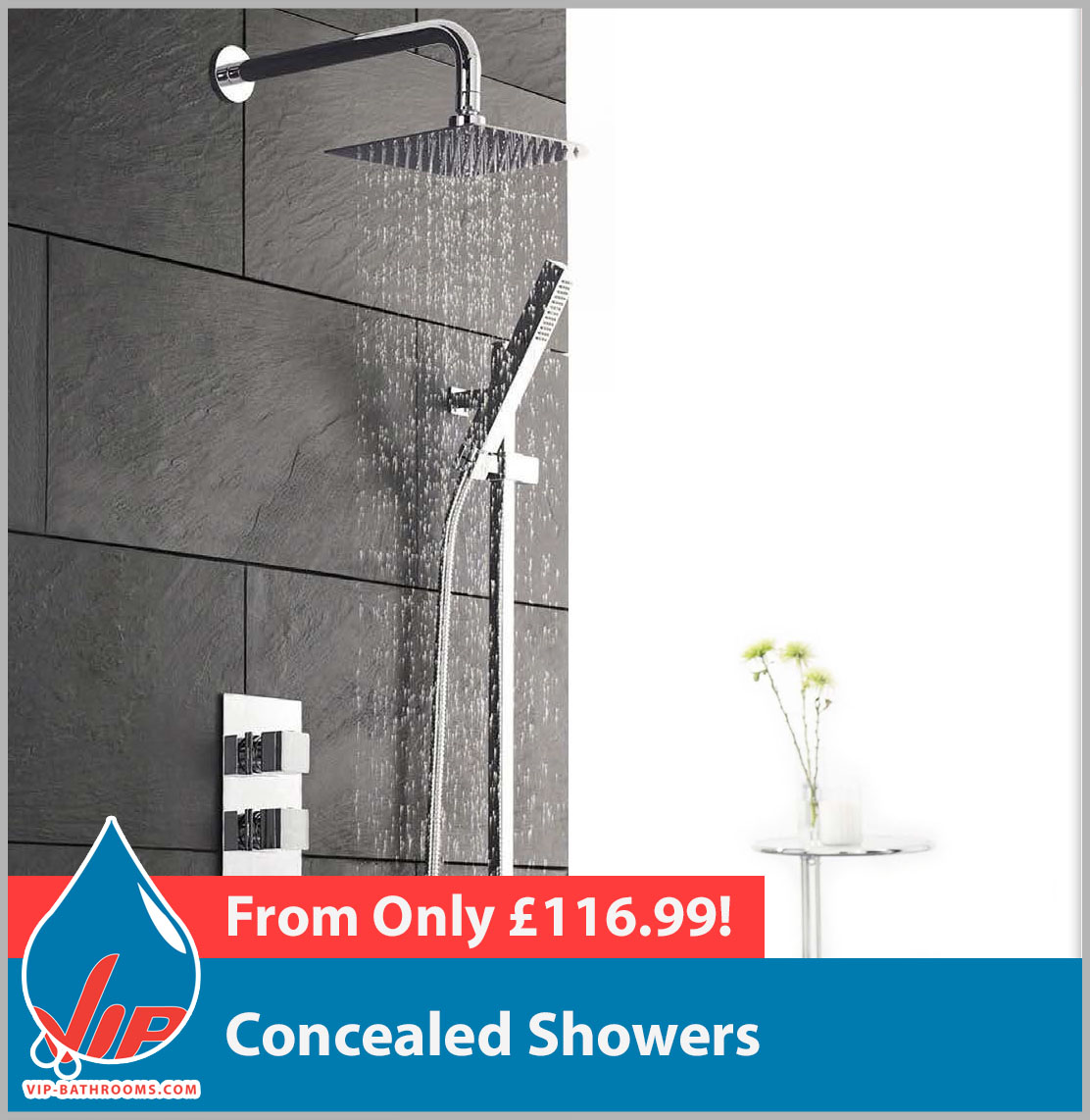 Click here to view our range of designer Concealed Showers